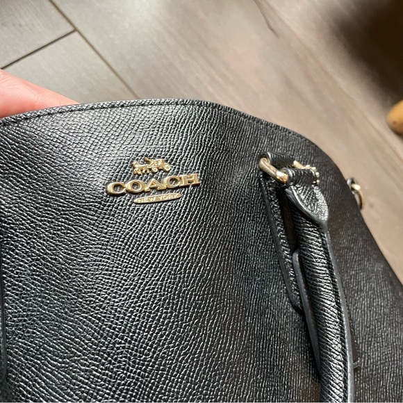 Black Coach Bag with Chain Crossbody - Picture 6 of 16